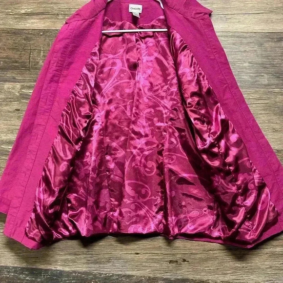 Chico's Pink Women's Jacket - Picture 2 of 11